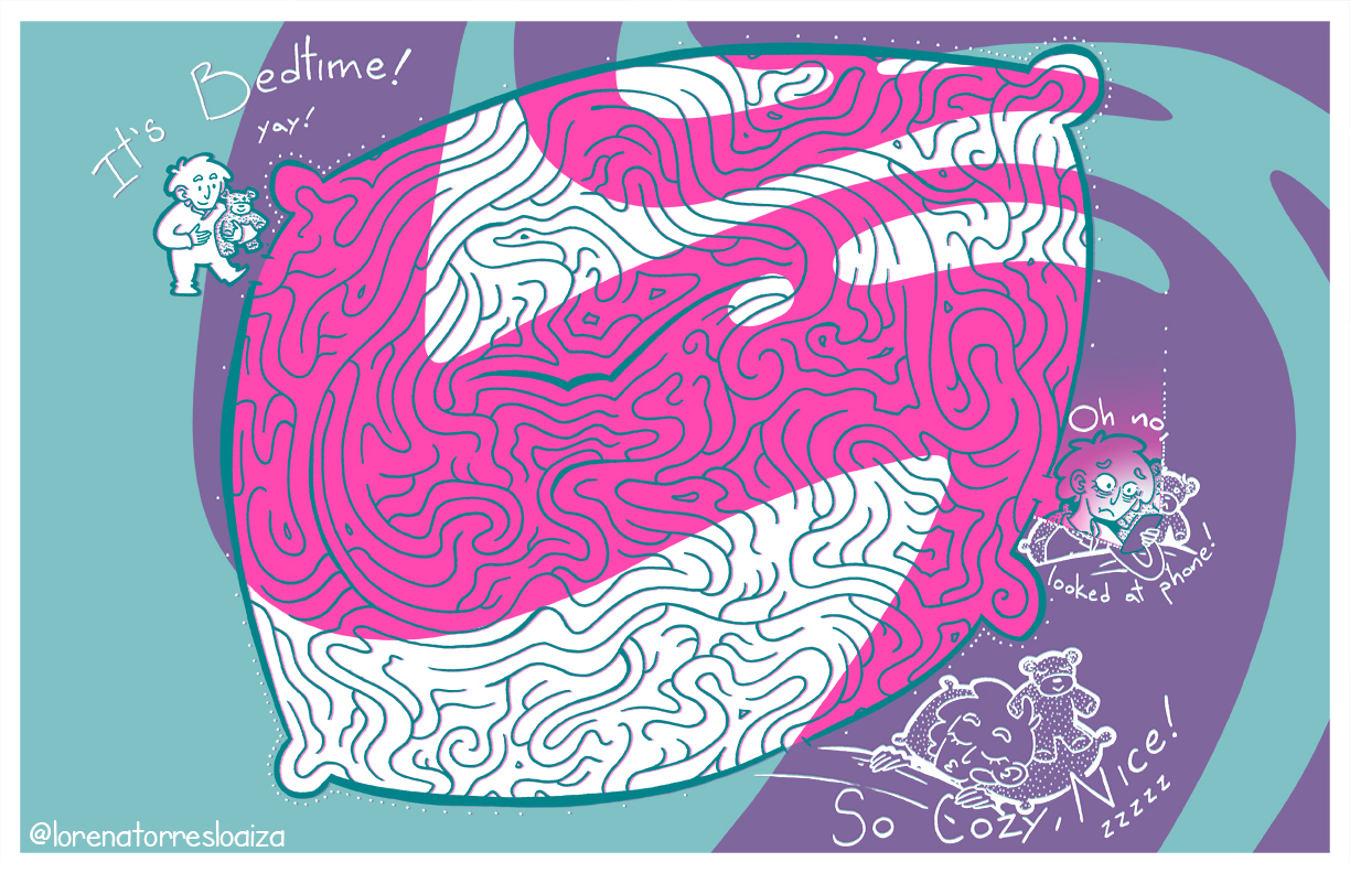 A bedtime Maze. Will you fall asleep nicely or doomscroll all night?